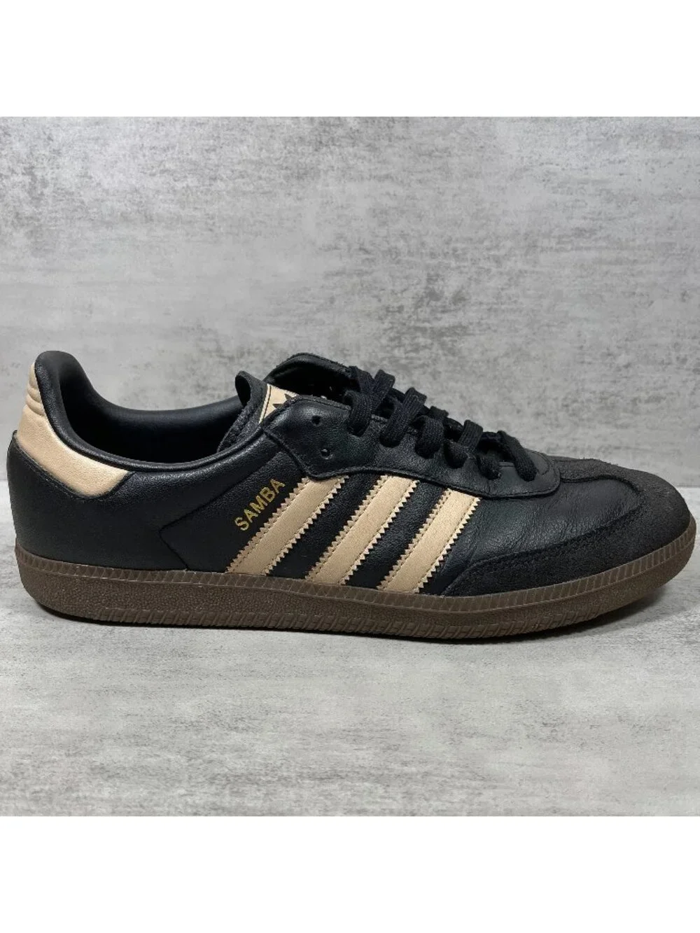 Adidas Samba OG Sneakers - Men's Size 10.5 - Black Beige